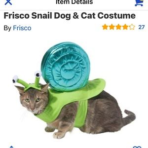 New! Fresco Snail Dog & Cat Costume MEDIUM